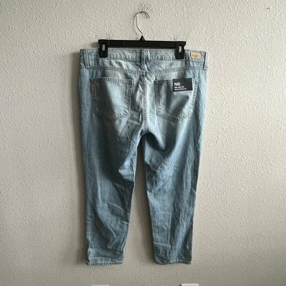 NWT Paige Jimmy Jimmy Crop Light Wash Jeans Size 30 - Picture 8 of 12